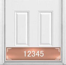 Load image into Gallery viewer, Custom Home Address Numbers Magnetic Door Sign Kick Plate Metallic Finish 
