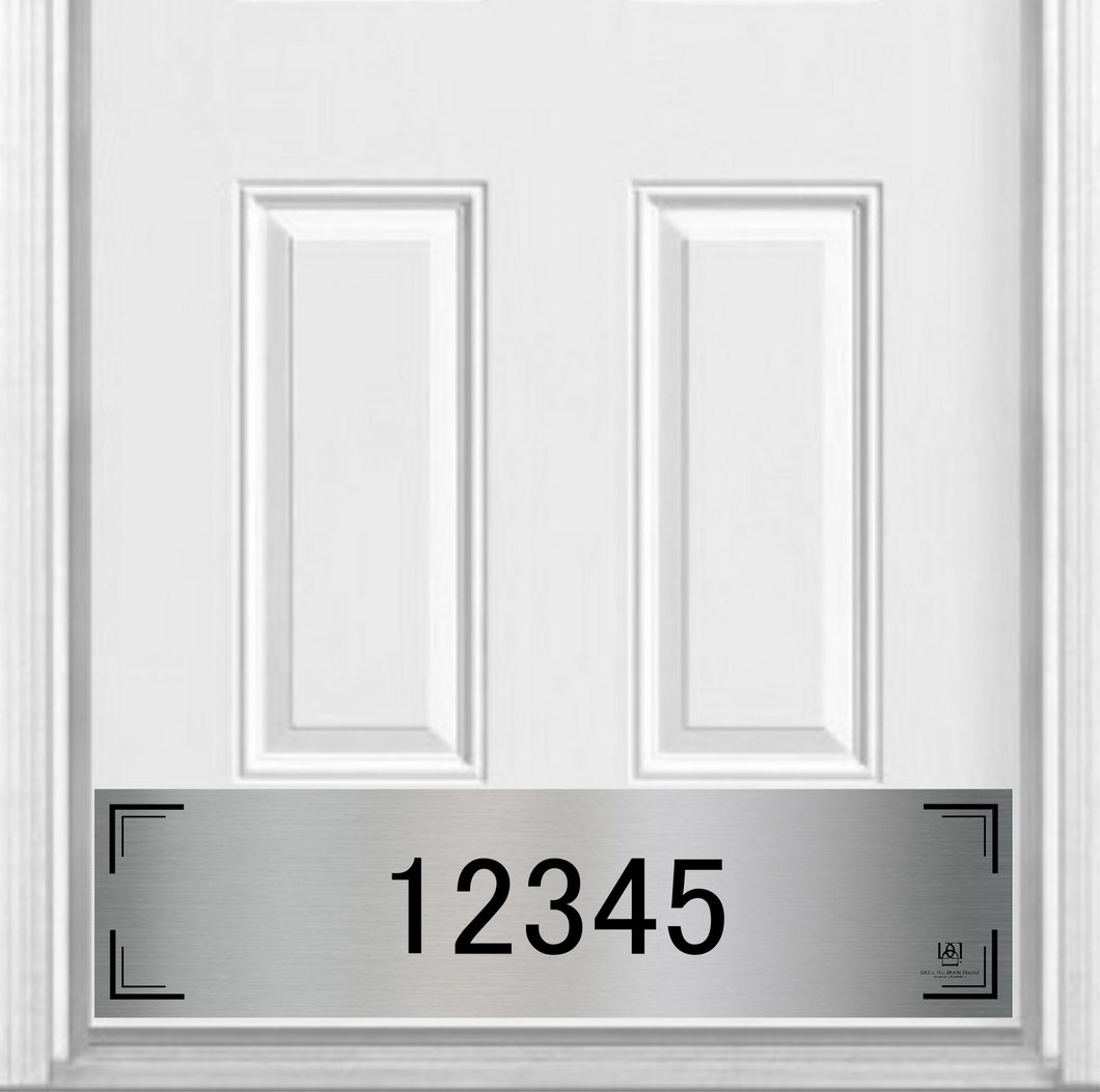 Custom Home Address Numbers Magnetic Door Sign Kick Plate Metallic Finish 