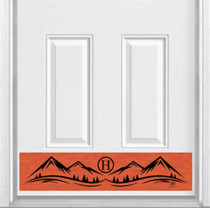 Door Kick Plate - Magnet - Personalized “Mountain” Monogram- UV Printed - Multiple Colors & Sizes