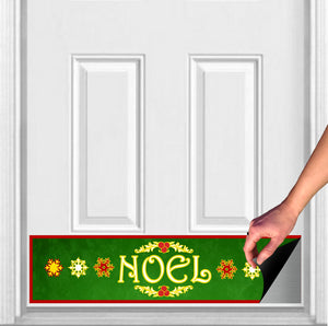 Door Kick Plate - Magnet - “Noel” Christmas Themed - UV Printed - Multiple Sizes