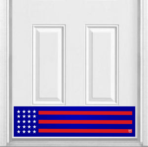 Door Kick Plate - Magnet - “Red, White, and Blue Patriot”- UV Printed - Multiple Sizes