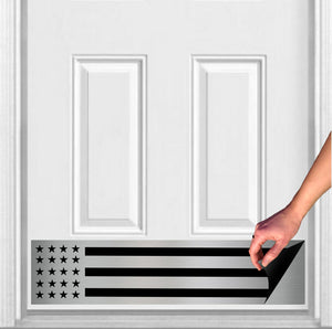 Door Kick Plate - Magnet - “Patriot” - UV Printed - Multiple Faux Metal Finishes & Sizes