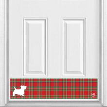 Load image into Gallery viewer, Door Kick Plate - Magnet - “Plaid Scottie Dog”- UV Printed - Multiple Sizes
