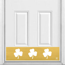 Load image into Gallery viewer, Door Kick Plate - Magnet - “Shamrock” - UV Printed - Multiple Faux Metal Finishes &amp; Sizes
