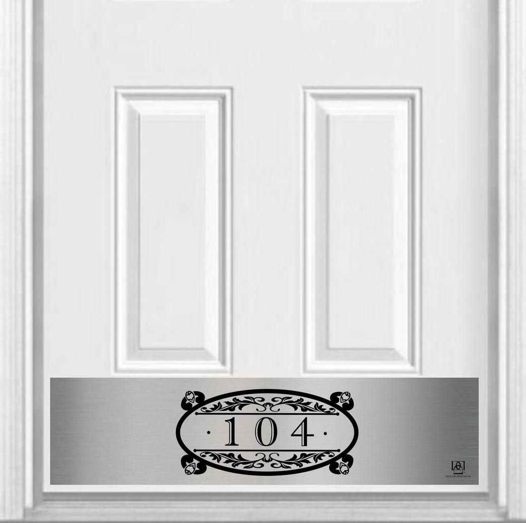 Door Kick Plate - Magnet - Personalized “Southern Roots” Home Address- UV Printed - Multiple Faux Metal Finishes & Sizes
