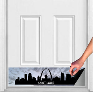 Door Kick Plate - Magnet - “St. Louis Skyline” - UV Printed - Multiple Sizes & Designs