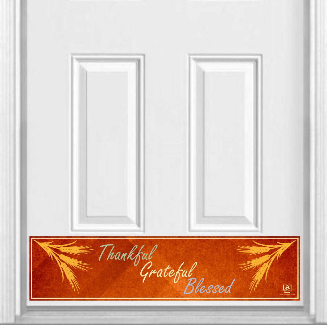 Thankful, Grateful, Blessed Magnetic Kick Plate for Steel Door, 8