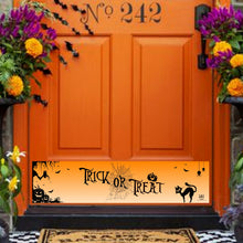 Load image into Gallery viewer, Door Kick Plate - Magnet - “Trick-or-Treat” (Orange) Halloween Themed - UV Printed - Multiple Sizes
