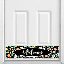Load image into Gallery viewer, Door Kick Plate - Magnet - “Floral Welcome” - UV Printed - Multiple Sizes
