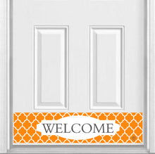 Load image into Gallery viewer, Door Kick Plate - Magnet - “Orange Moroccan Welcome”- UV Printed - Multiple Sizes &amp; Designs
