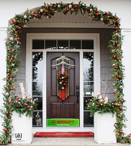 Door Kick Plate - Magnet - “Be Naughty; Save Santa the Trip” Christmas Themed - UV Printed - Multiple Sizes
