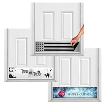 Load image into Gallery viewer, Deck the Door Decor | Magnetic Kick Plates - Interchangeable 3 Pack - Holiday &amp; Decorative Theme - for Steel Doors - Multiple Sizes &amp; Designs
